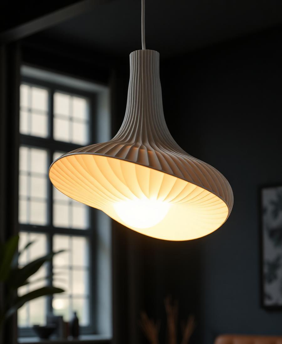 Luminária pendente esculpida sob medida