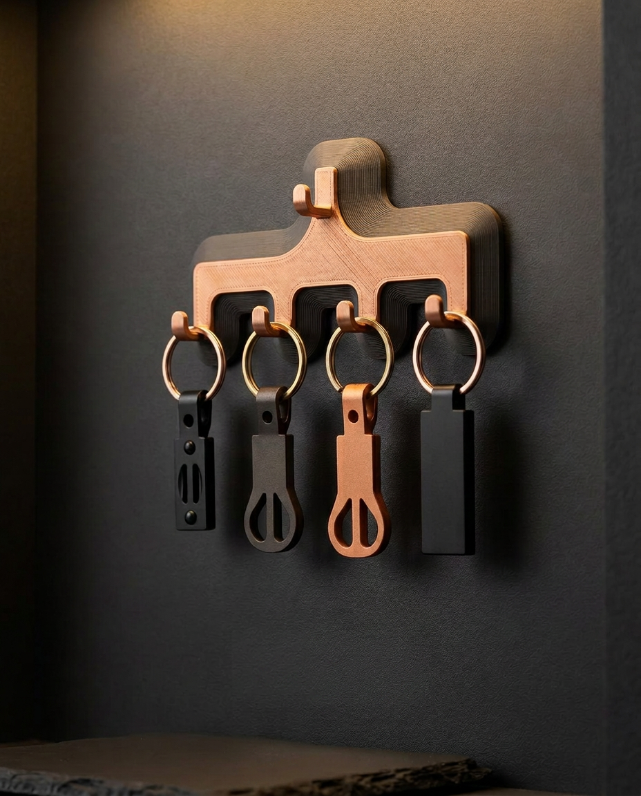SISTEMA DE CHAVEIROS COM SUPORTE NA PAREDE