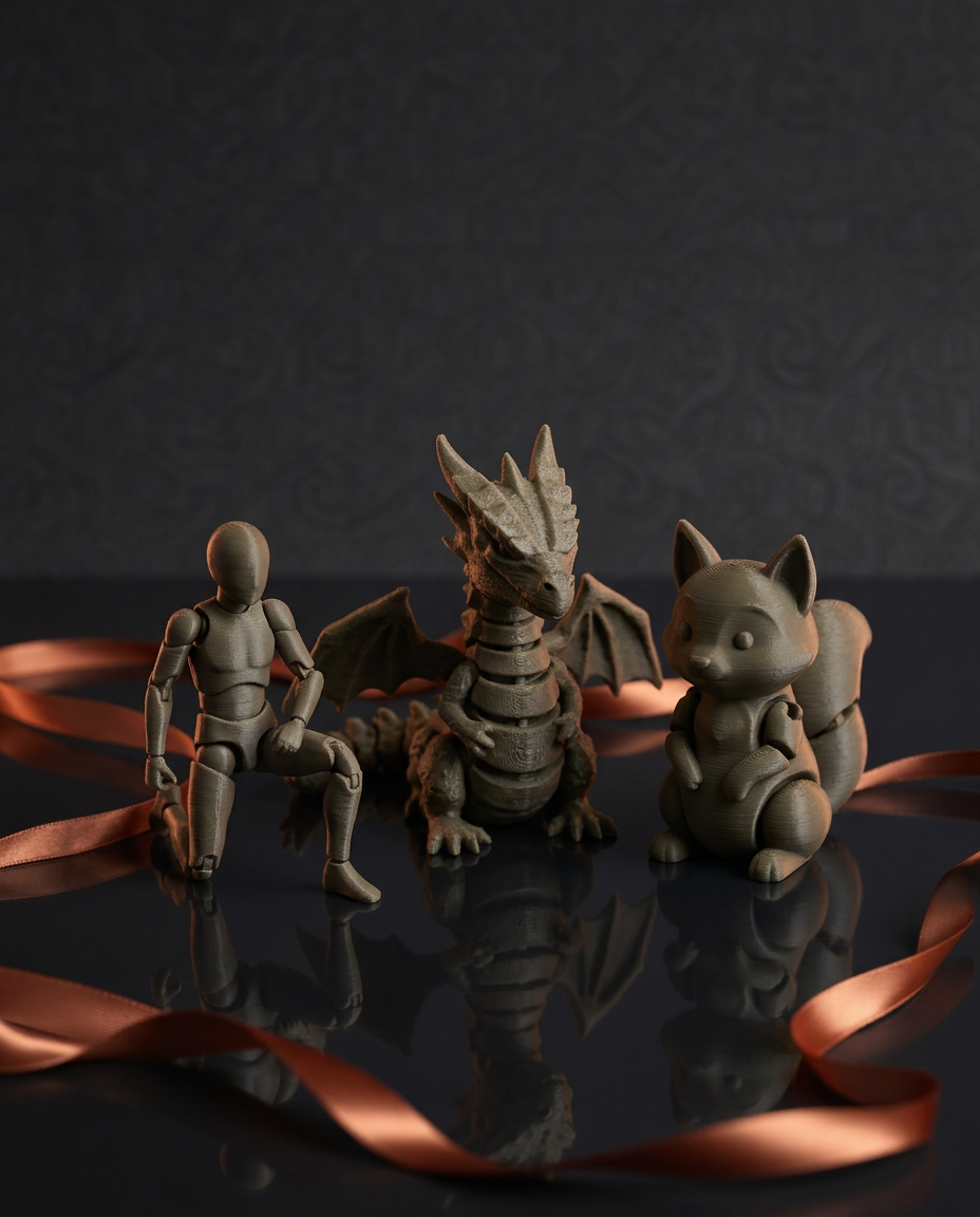 Personagens, animais e bonecos articulados